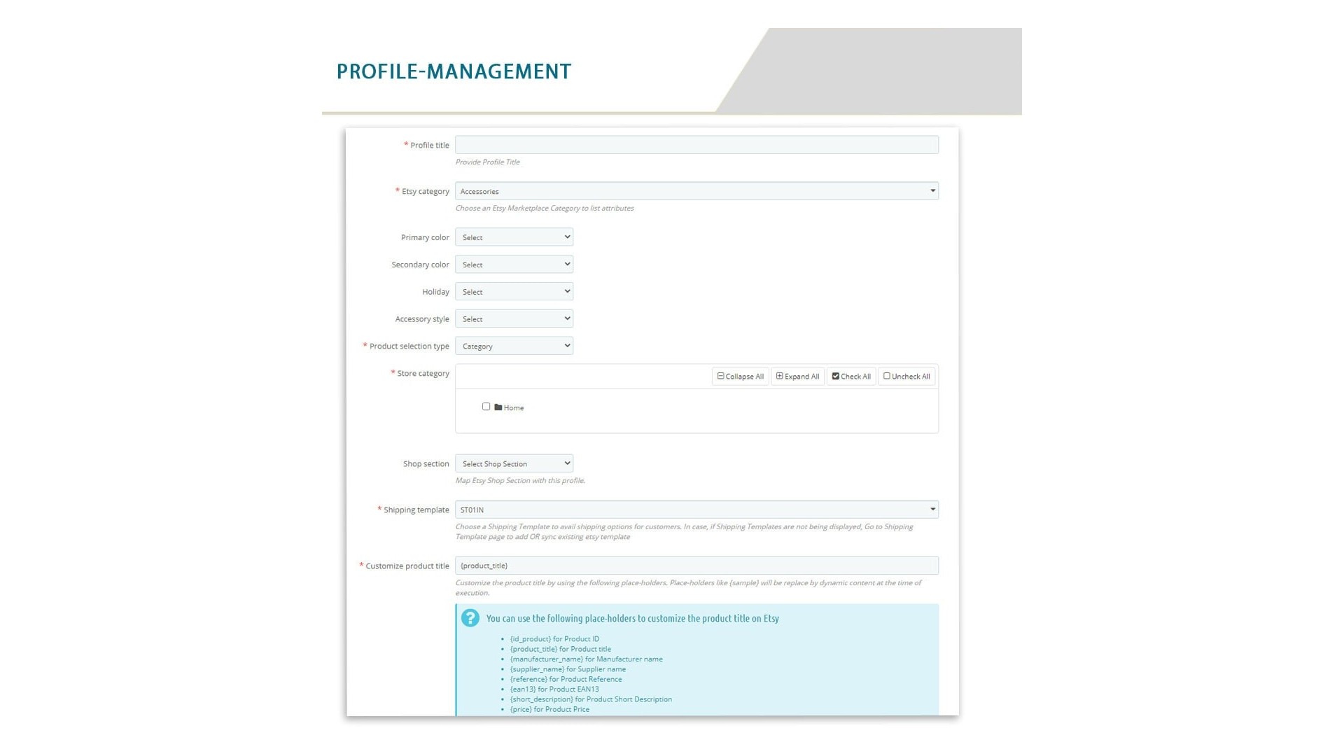 Etsy Marketplace Integrace pro snadnou synchronizaci produktů