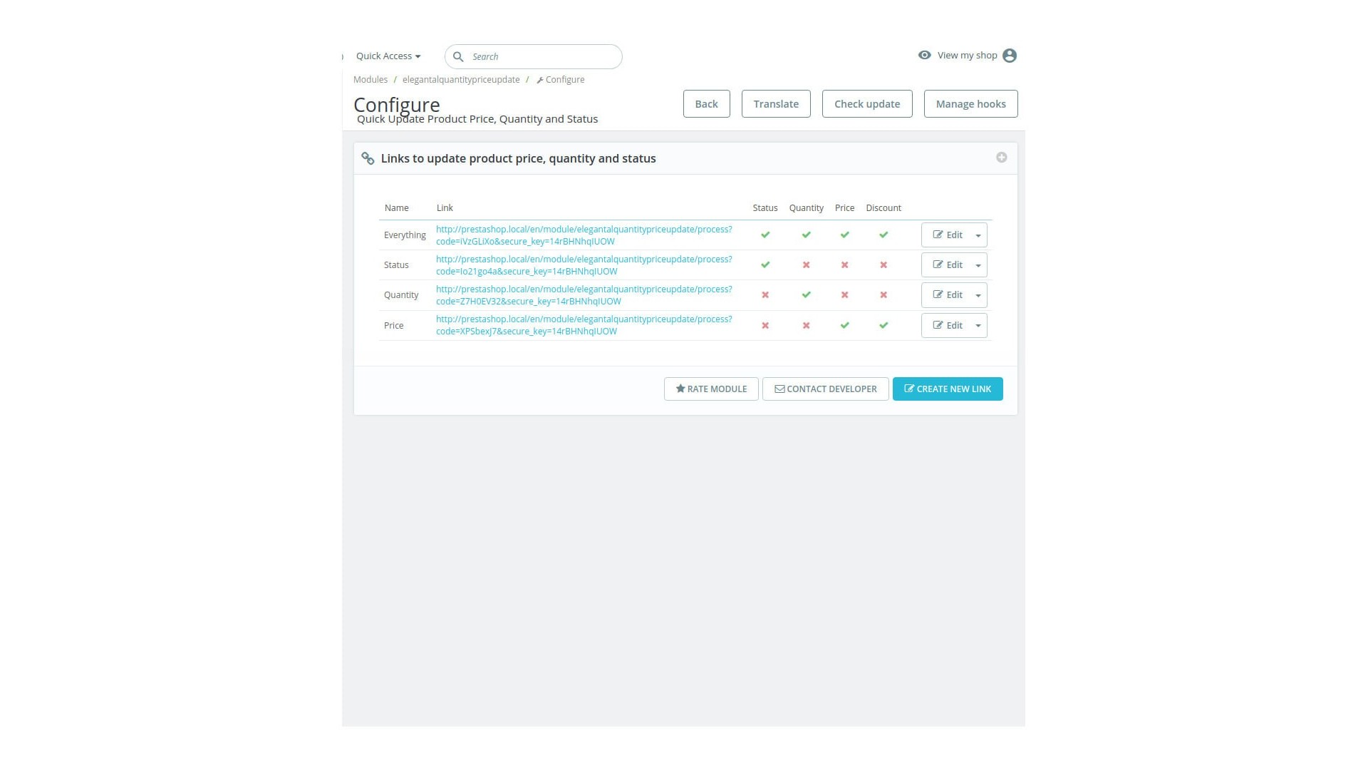 Snadná aktualizace cen, množství a stavu produktů