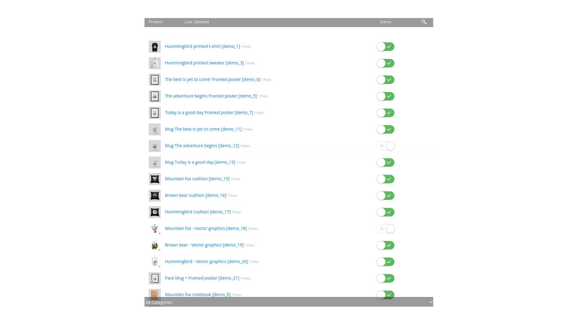 Snadná aktualizace cen, množství a stavu produktů