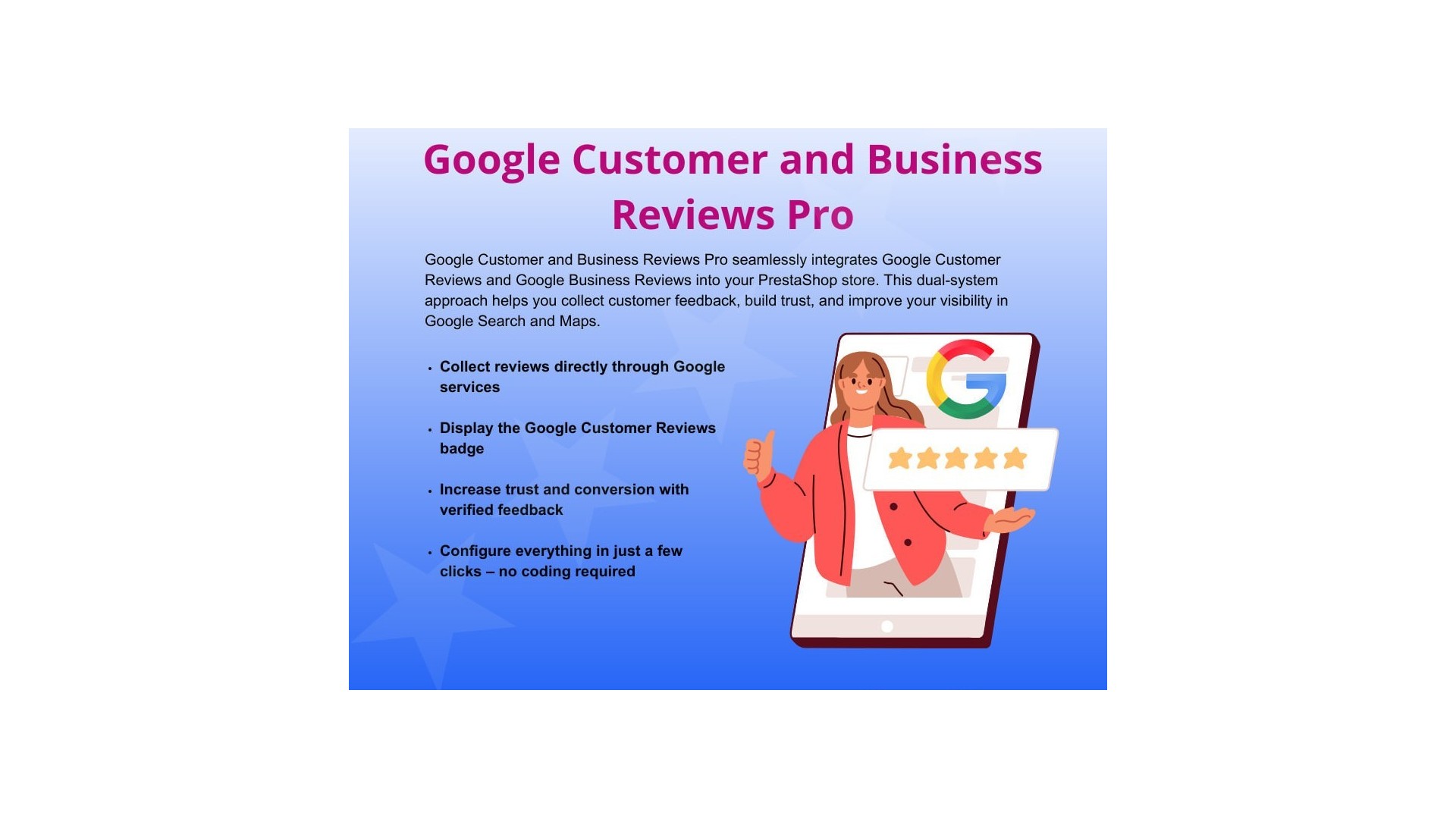 Funkce pro sběr a zobrazení Google recenzí 2