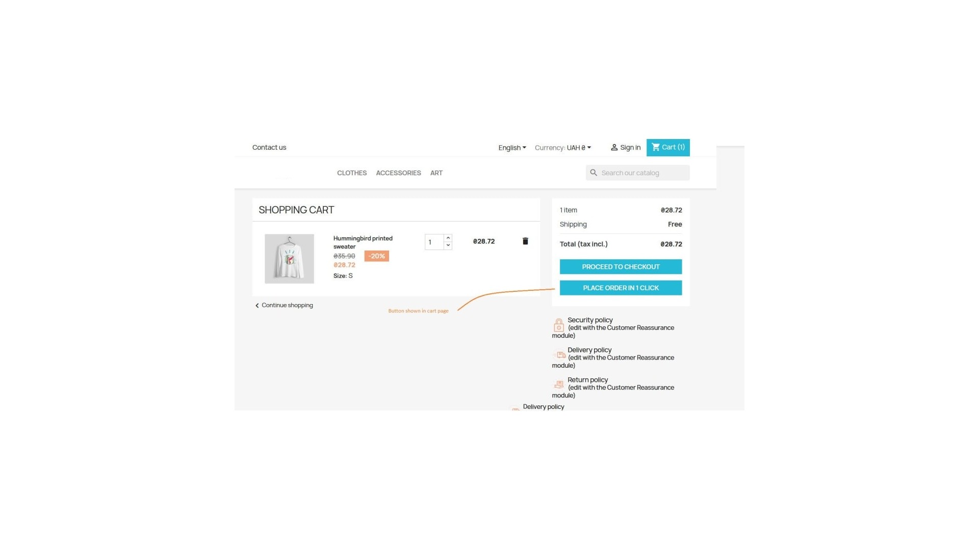 Objednávka na jedno kliknutí - Rychlé a snadné nakupování