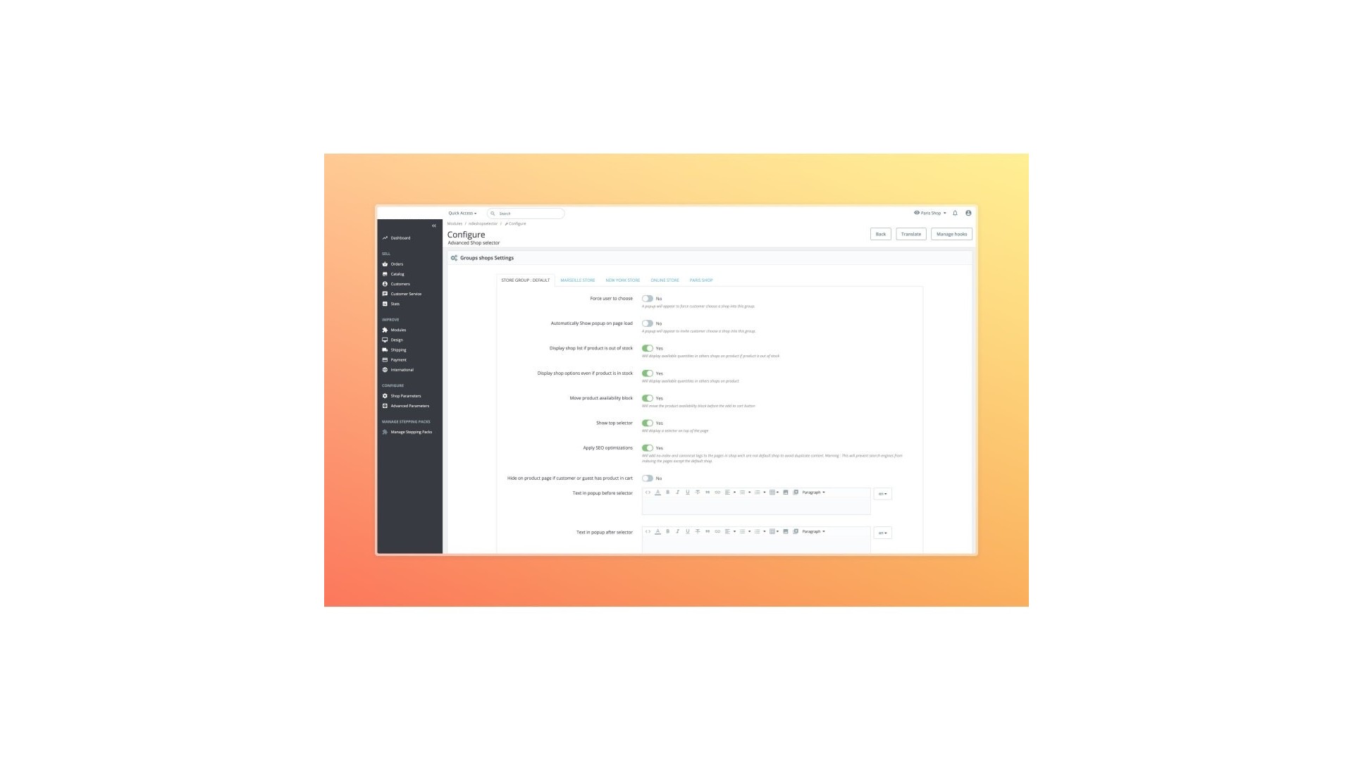 Inteligentní výběr obchodu a odběr na prodejně