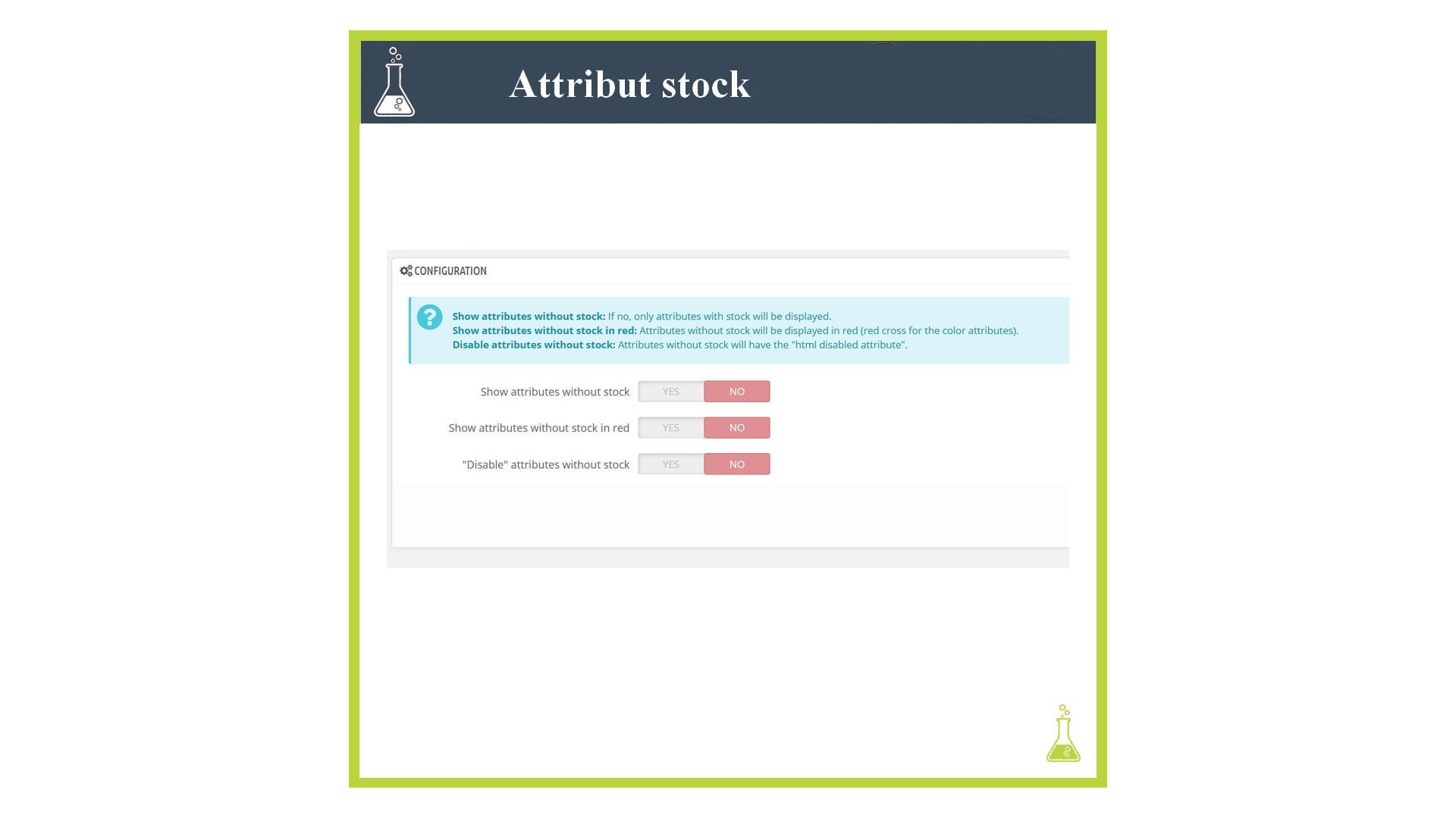 Zobrazte pouze dostupné kombinace produktů 2