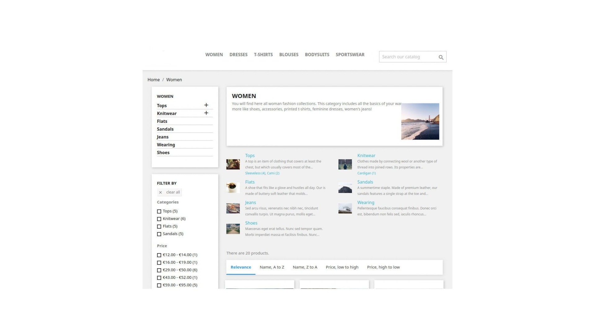 Rychlé zobrazení podkategorií pro lepší navigaci 2