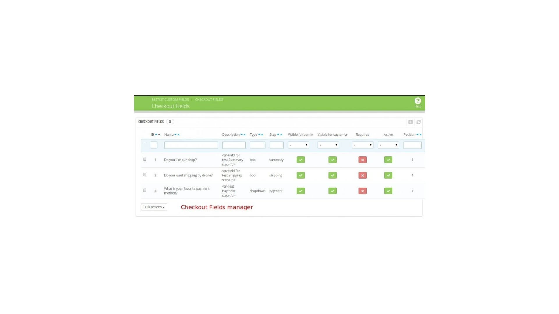 Vylepšená správa polí pro pokladnu a zákazníky