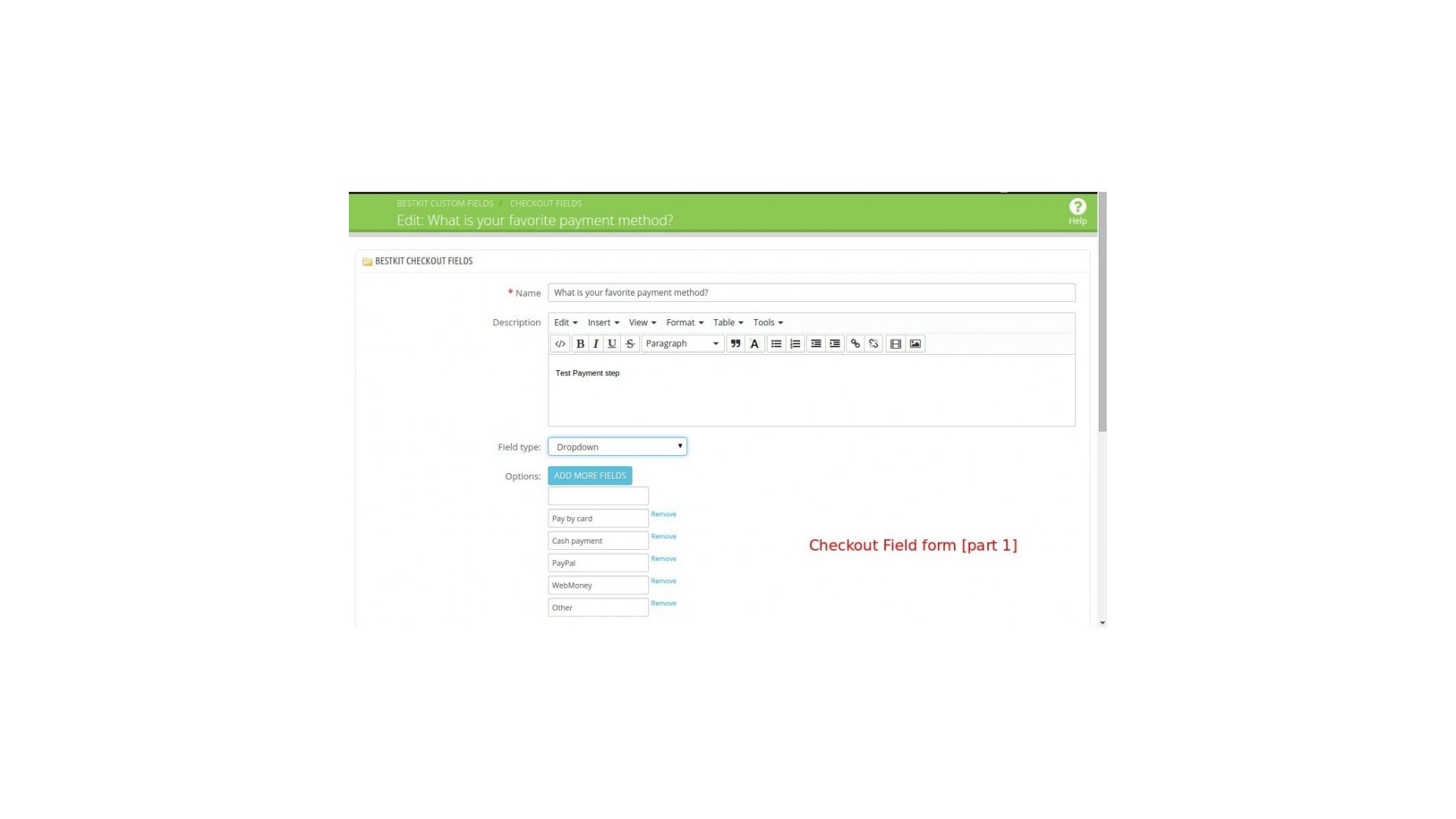 Vylepšená správa polí pro pokladnu a zákazníky