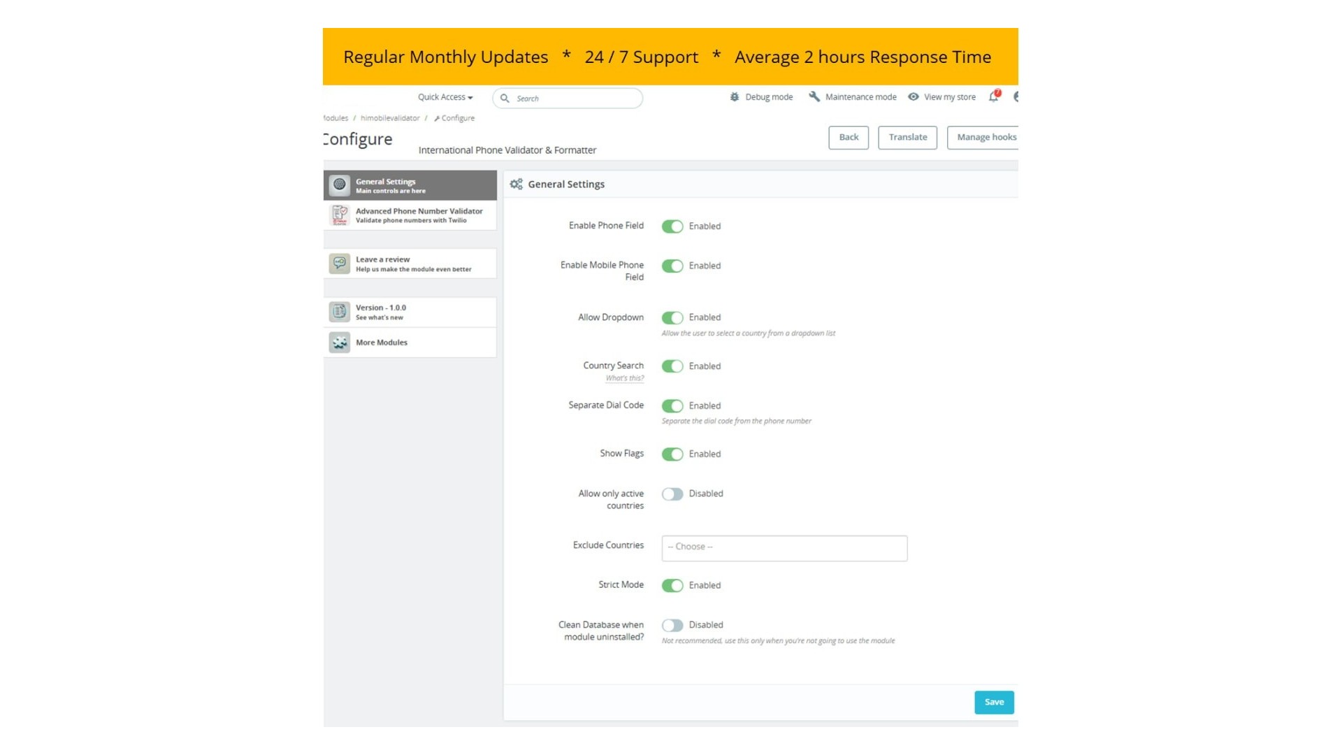 Validátor a formátovač mezinárodních telefonních čísel