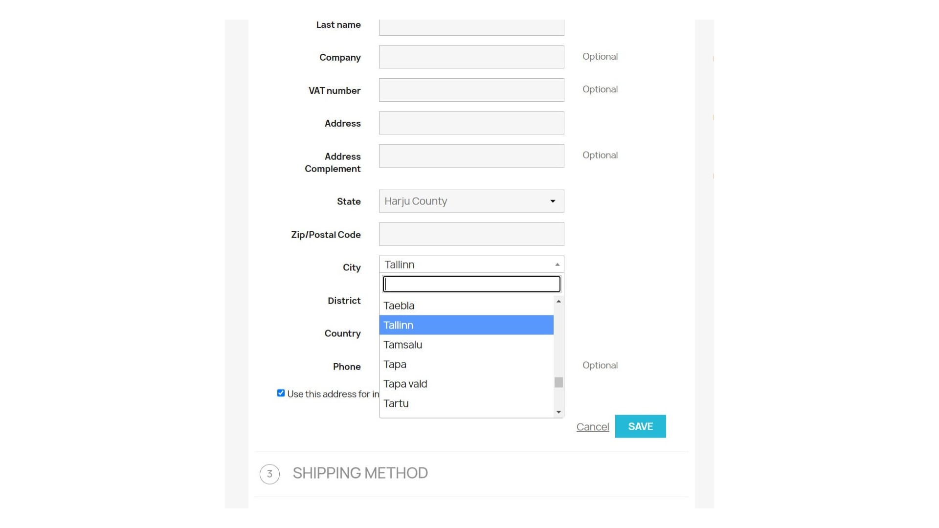 Funkce pro výběr města a náklady na dopravu