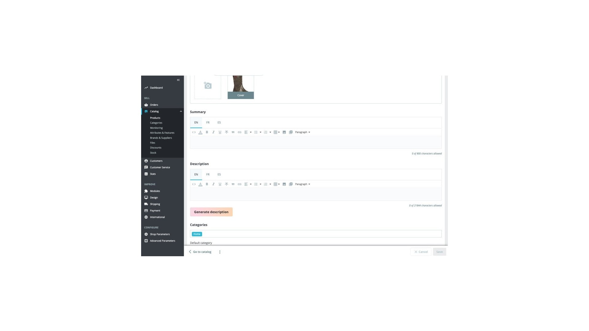 Automatické generování popisů produktů z obrázků