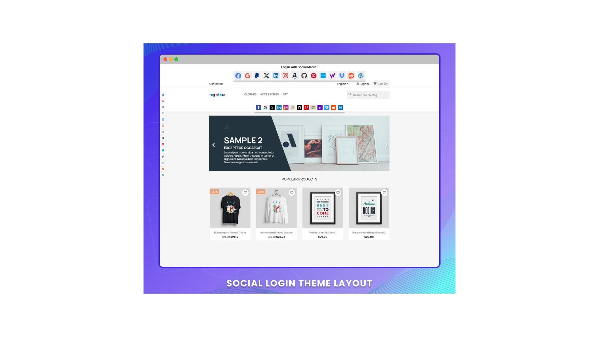 Chytré sociální přihlášení 14 v 1 s analýzou a designem