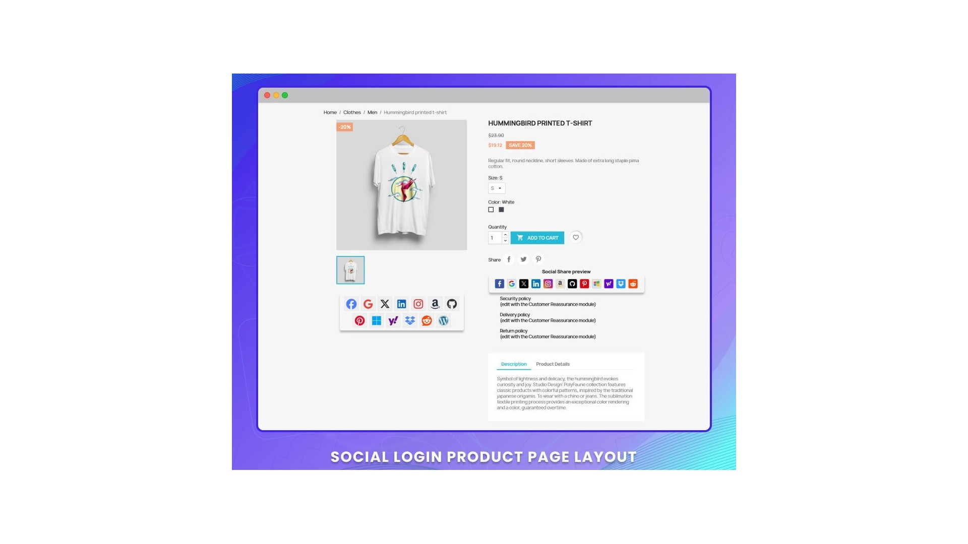 Chytré sociální přihlášení 14 v 1 s analýzou a designem