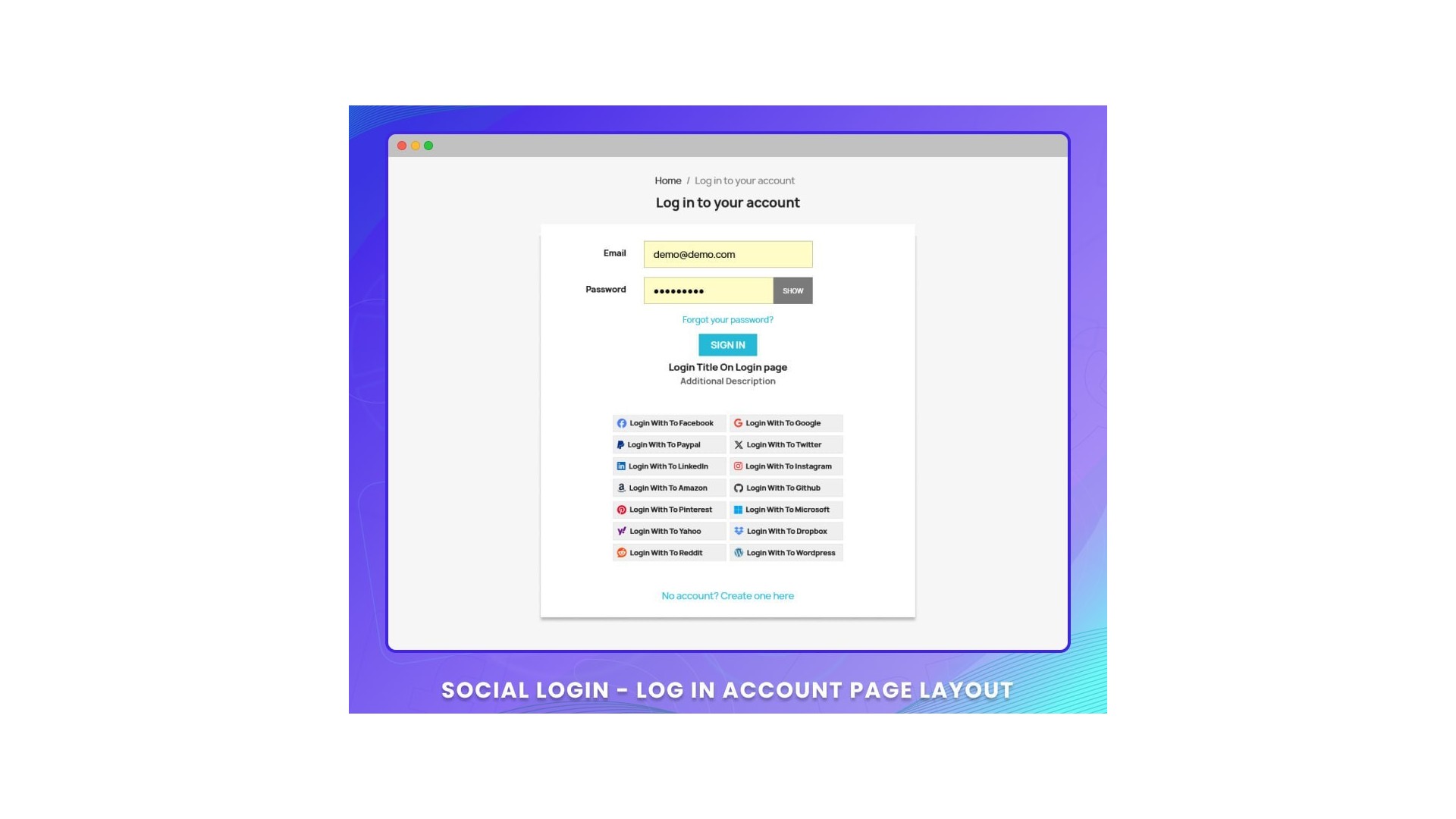 Chytré sociální přihlášení 14 v 1 s analýzou a designem