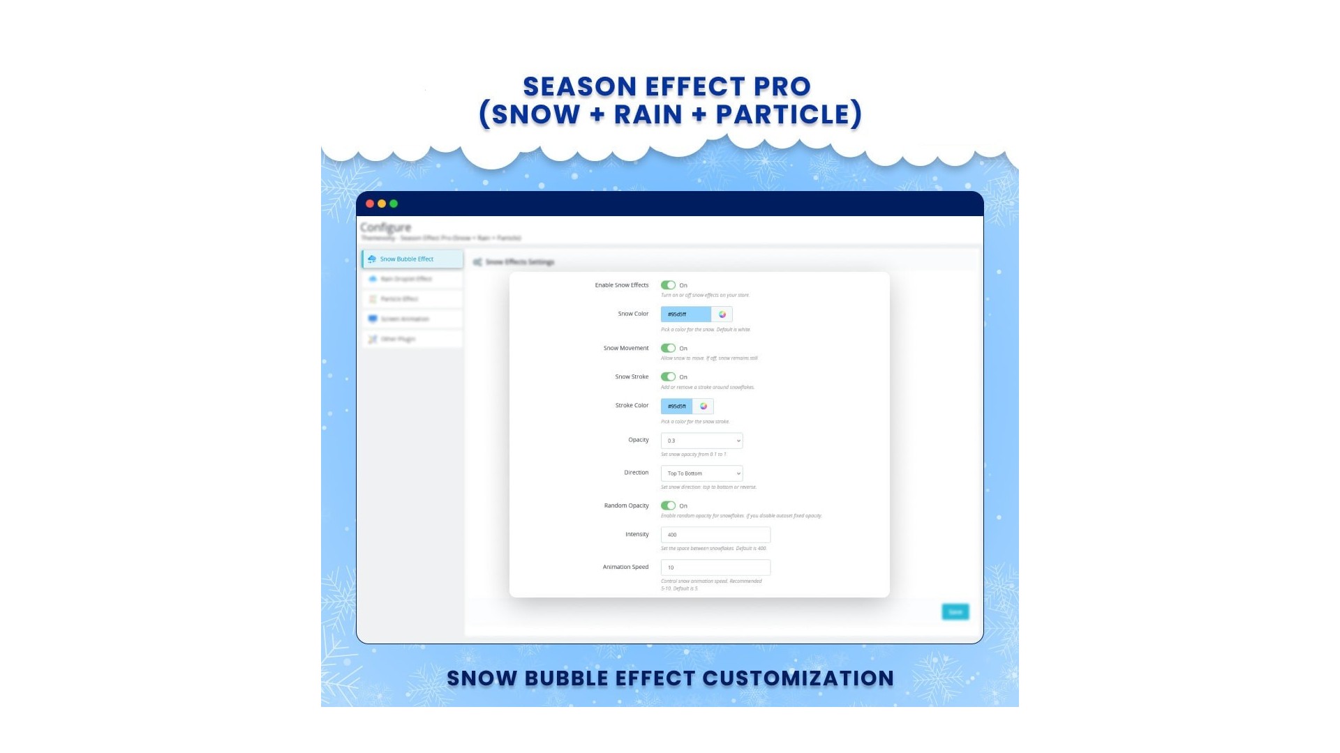 Sezónní Efekty Pro: Sníh, Déšť a Partikuly pro Váš Obchod 2