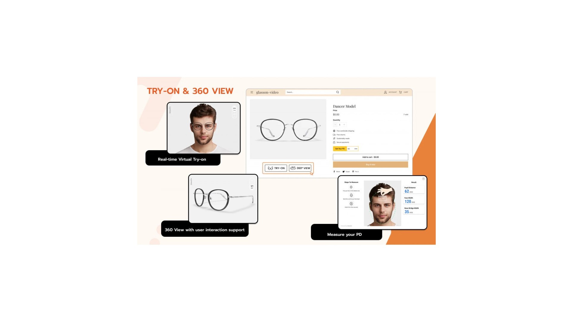 Virtuální zkoušení brýlí pro pohodlný nákup