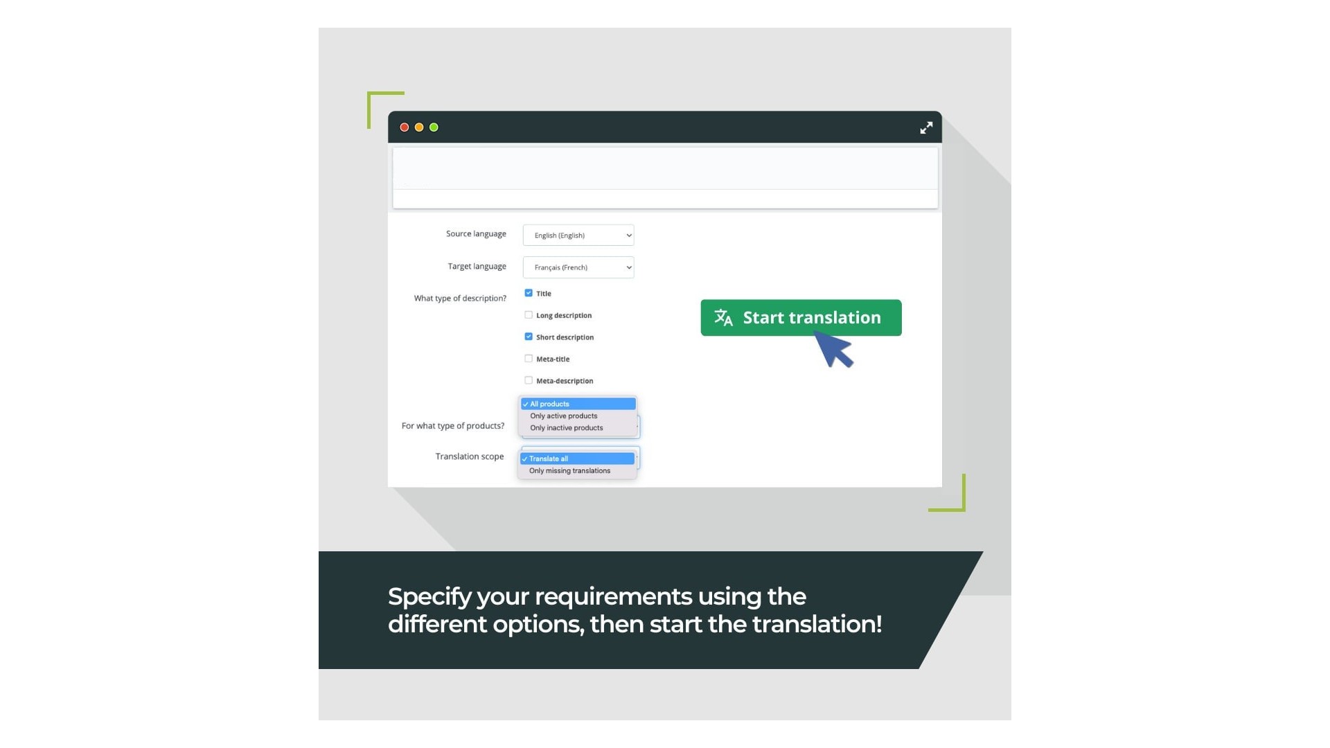 Rychlý překladač popisů produktů pro mezinárodní trhy