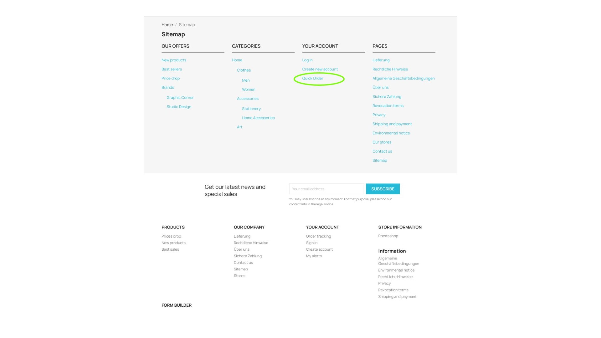 Rychlý objednávkový formulář pro snadný nákup online