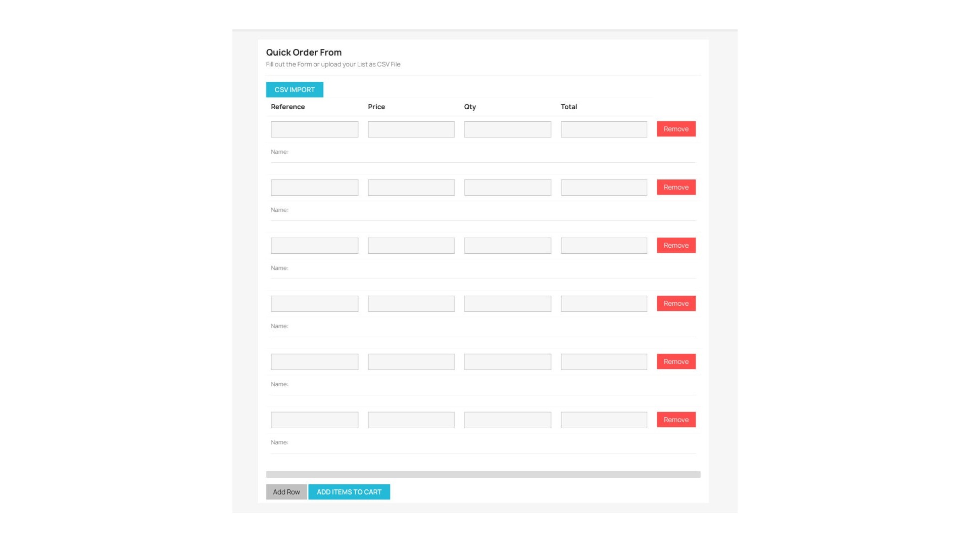 Rychlý objednávkový formulář pro snadný nákup online