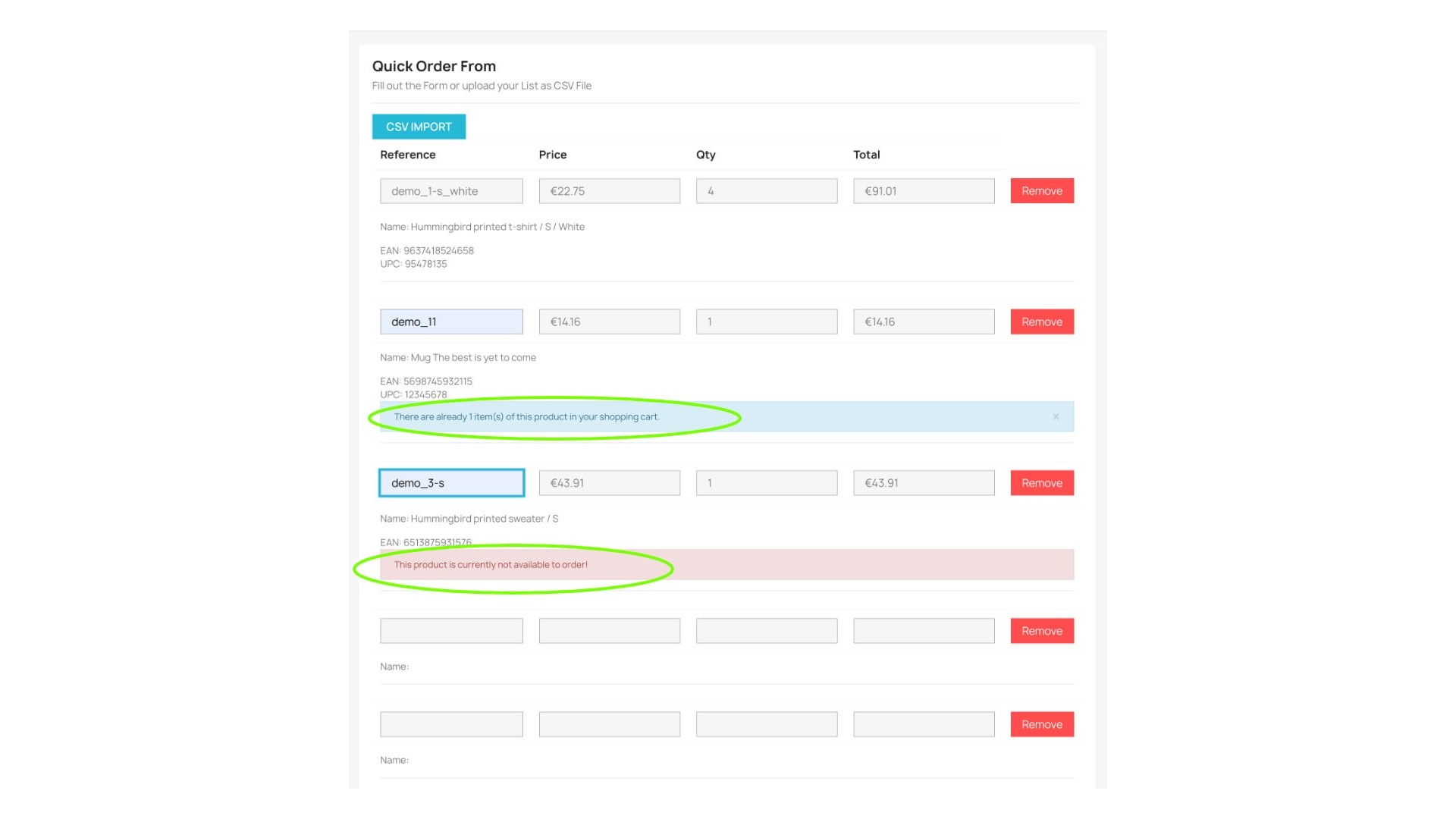 Rychlý objednávkový formulář pro snadný nákup online