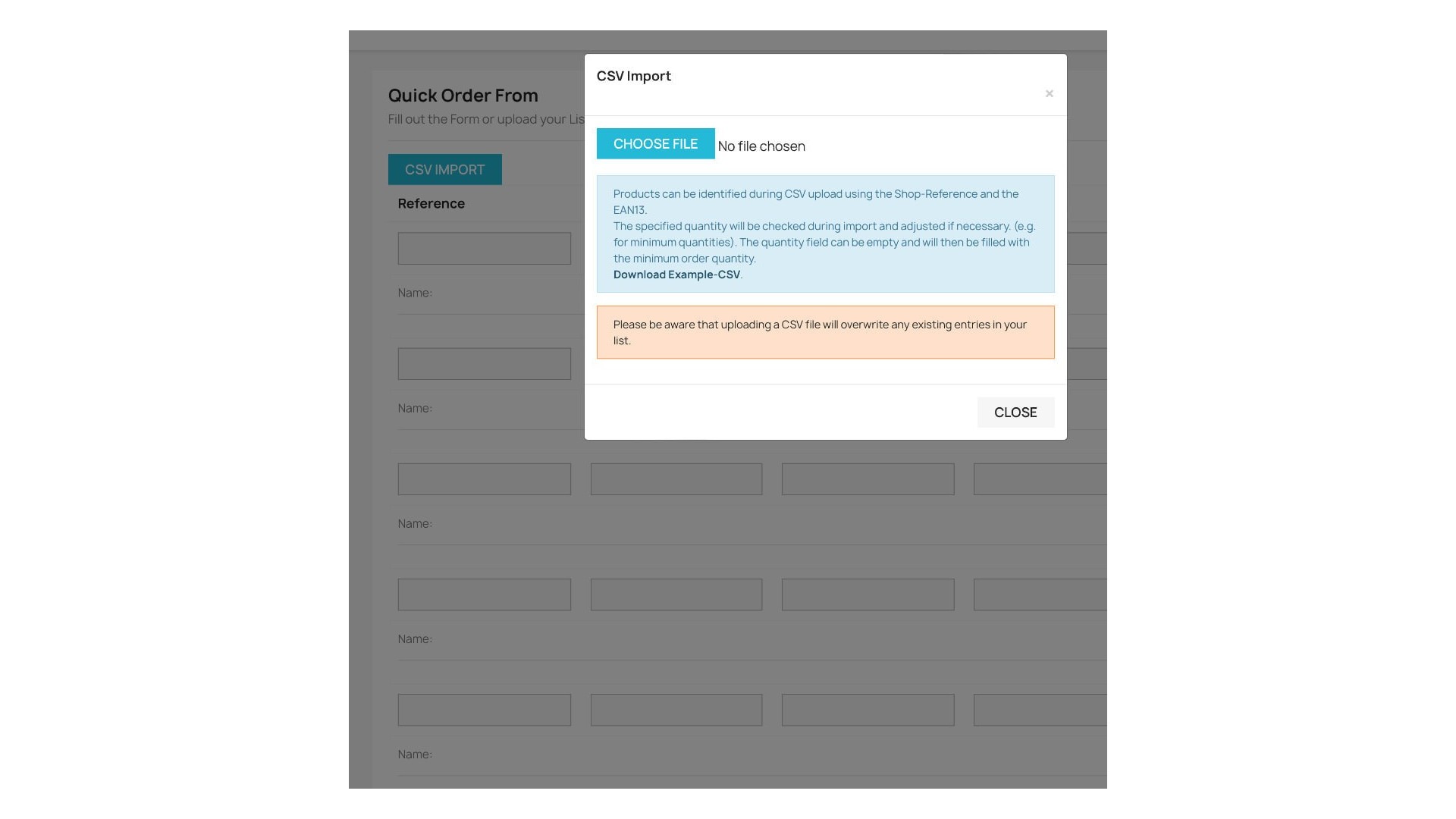 Rychlý objednávkový formulář pro snadný nákup online