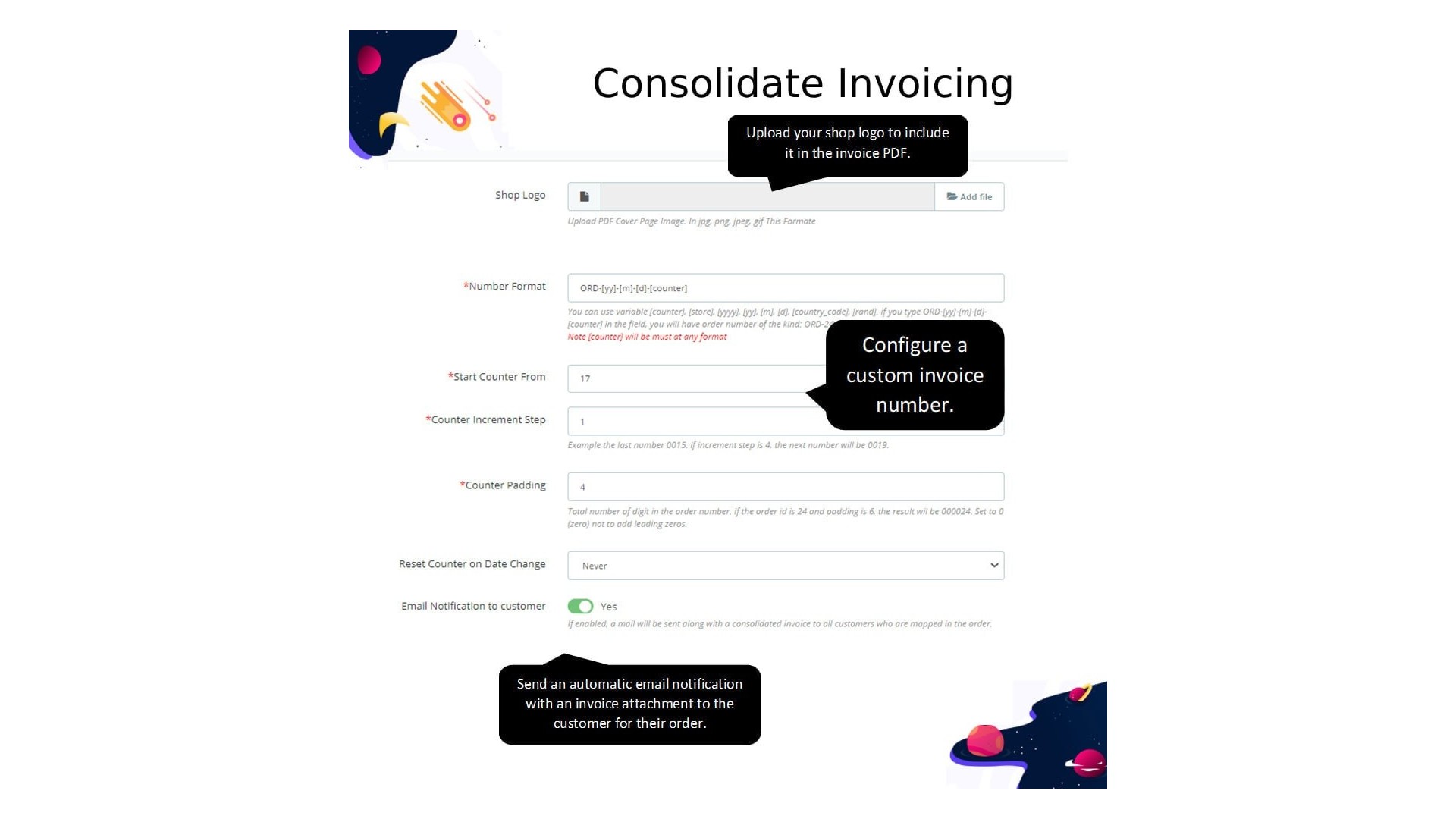 Funkce pro sloučení více objednávek do jedné faktury 2