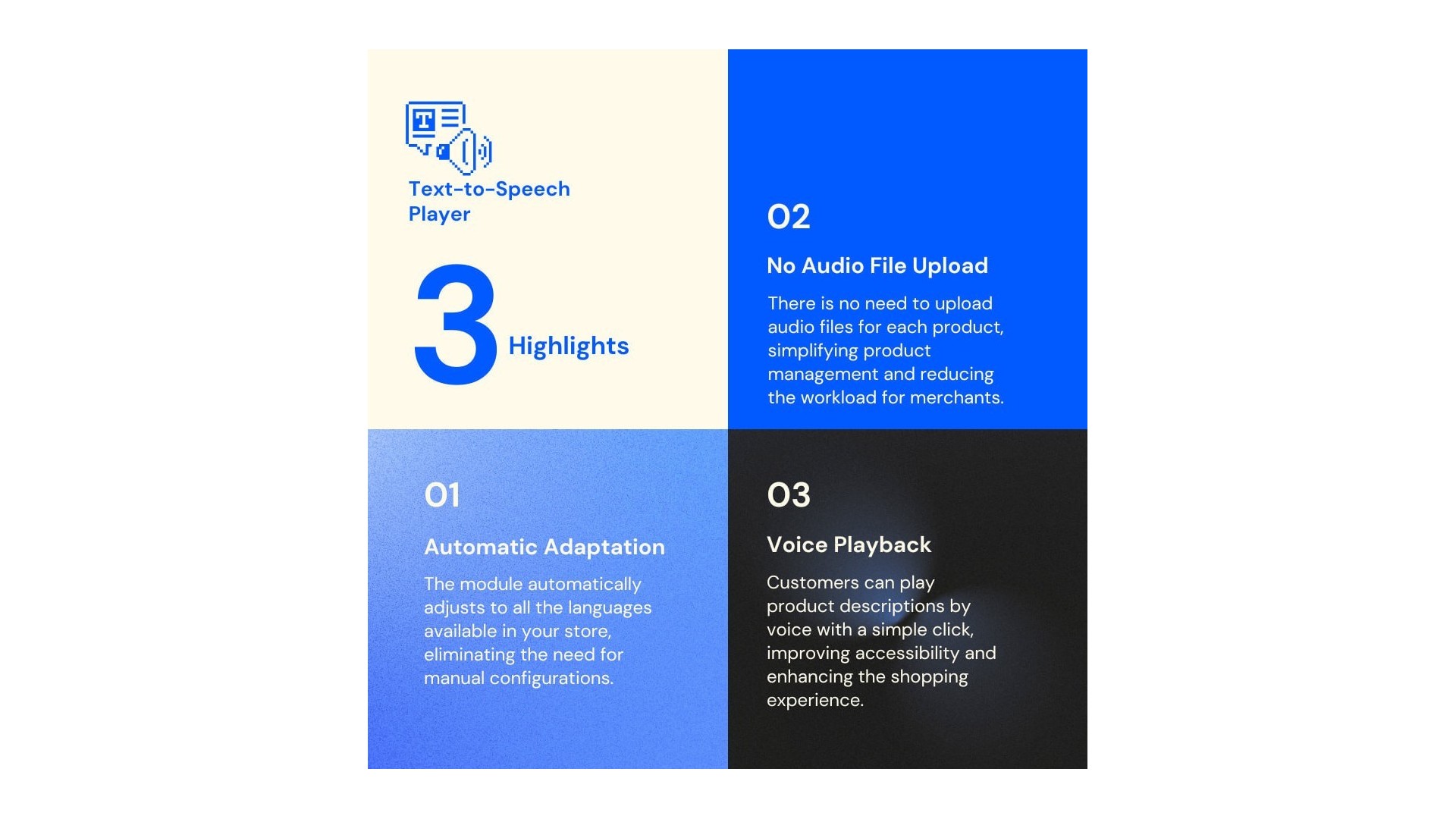 Funkce text-to-speech pro produkty a kategorie 2