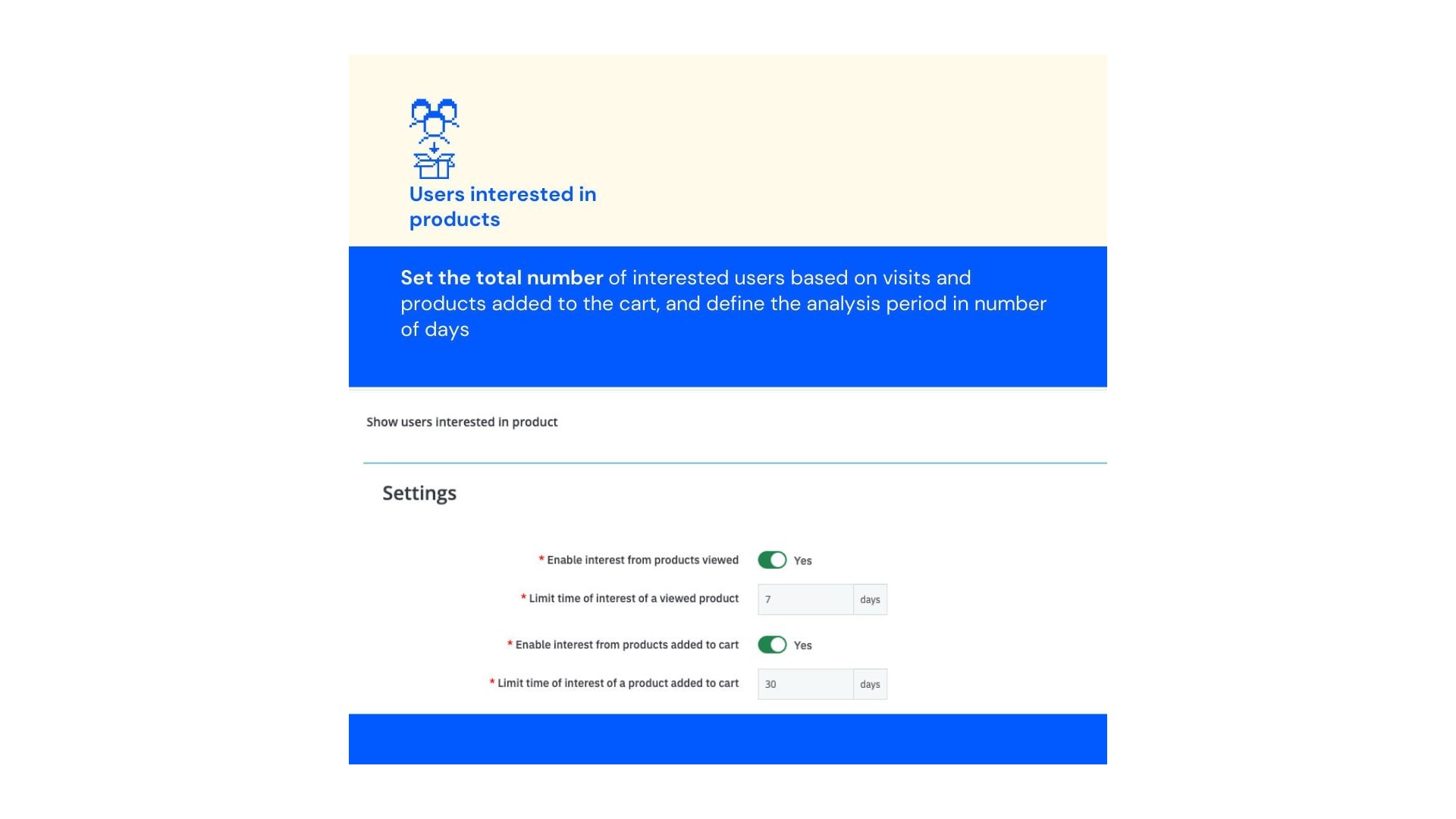 Funkce pro zobrazení zájmu o produkty v reálném čase
