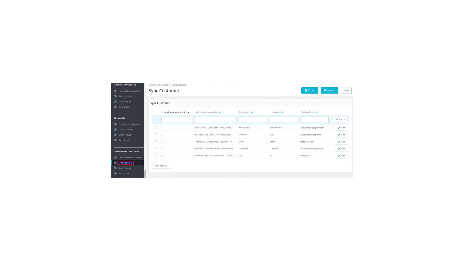 Synchronizace dat mezi Unleashed a vaším obchodem