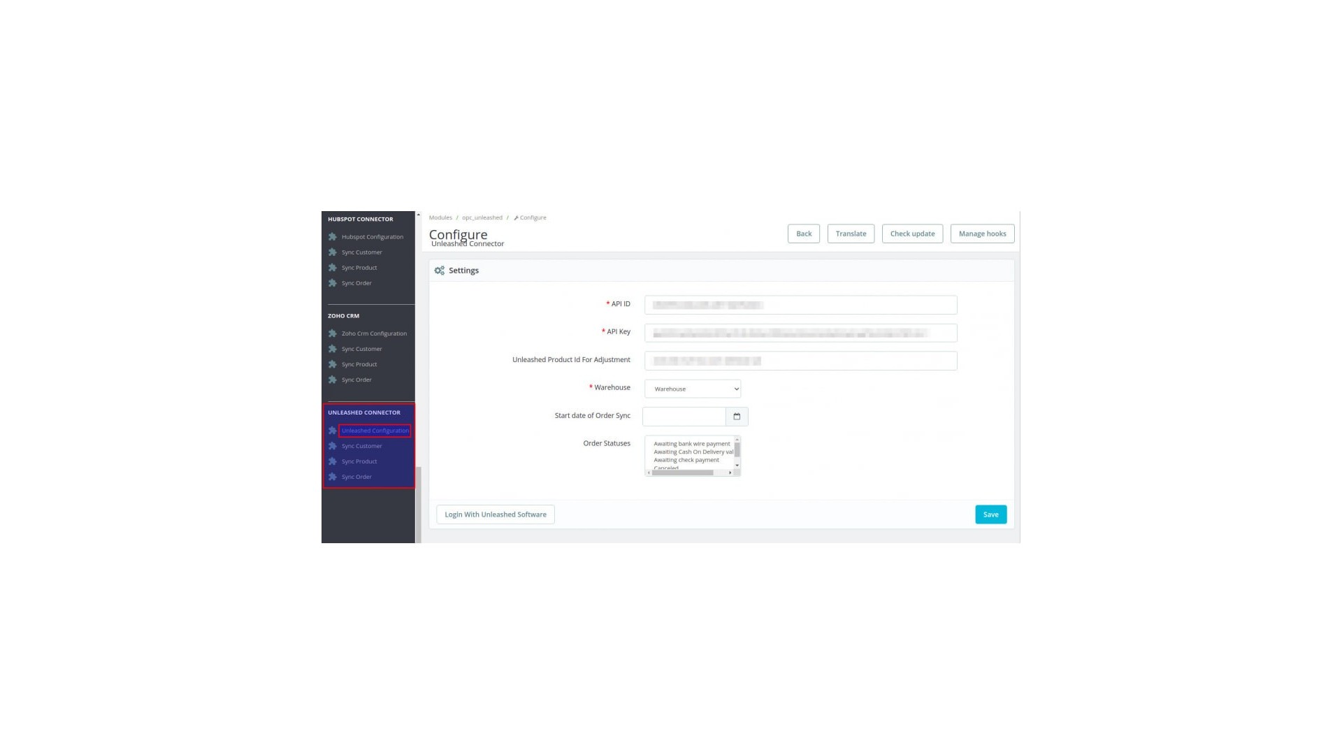 Synchronizace dat mezi Unleashed a vaším obchodem