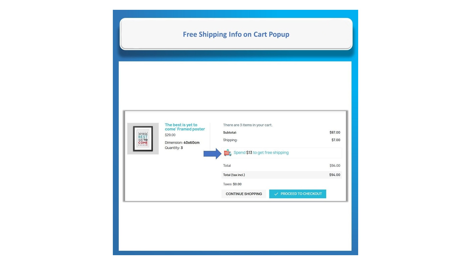 Funkce pro sledování zbývající částky k bezplatné dopravě