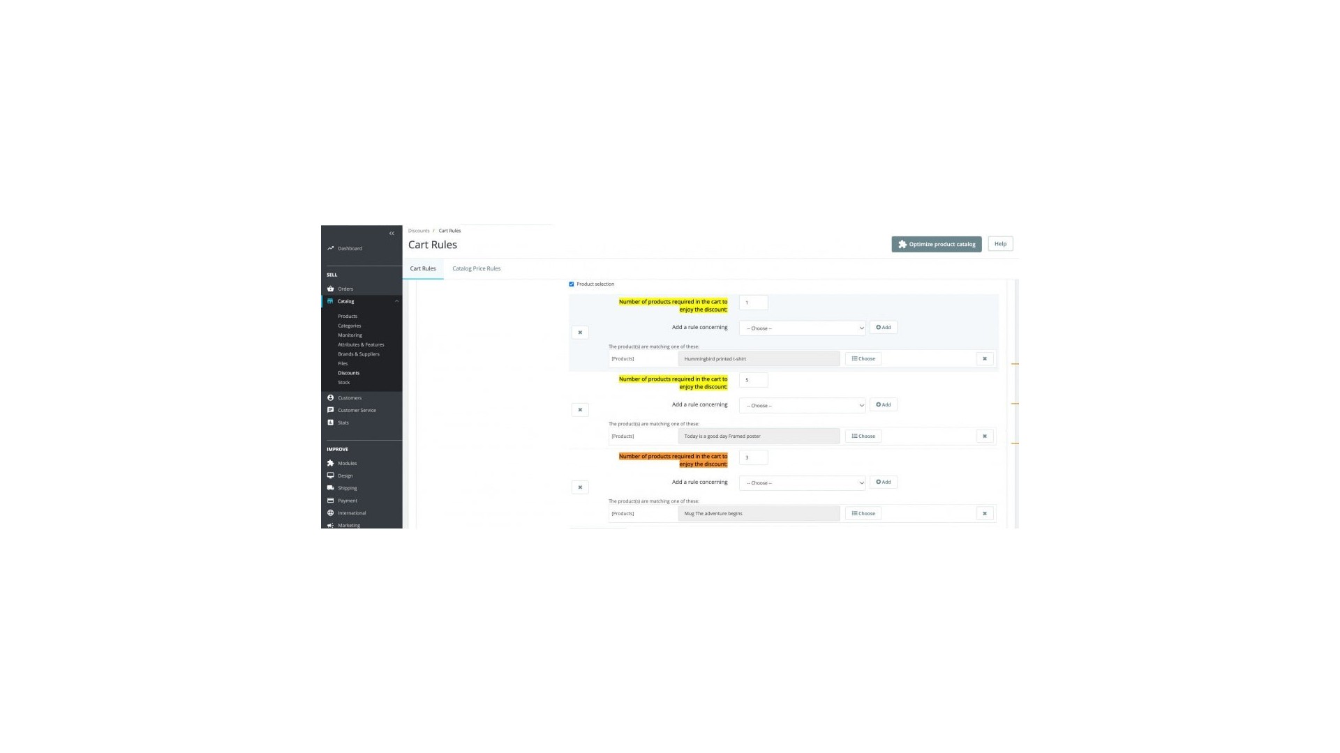 Funkce pro snadné přidání více produktů do košíku