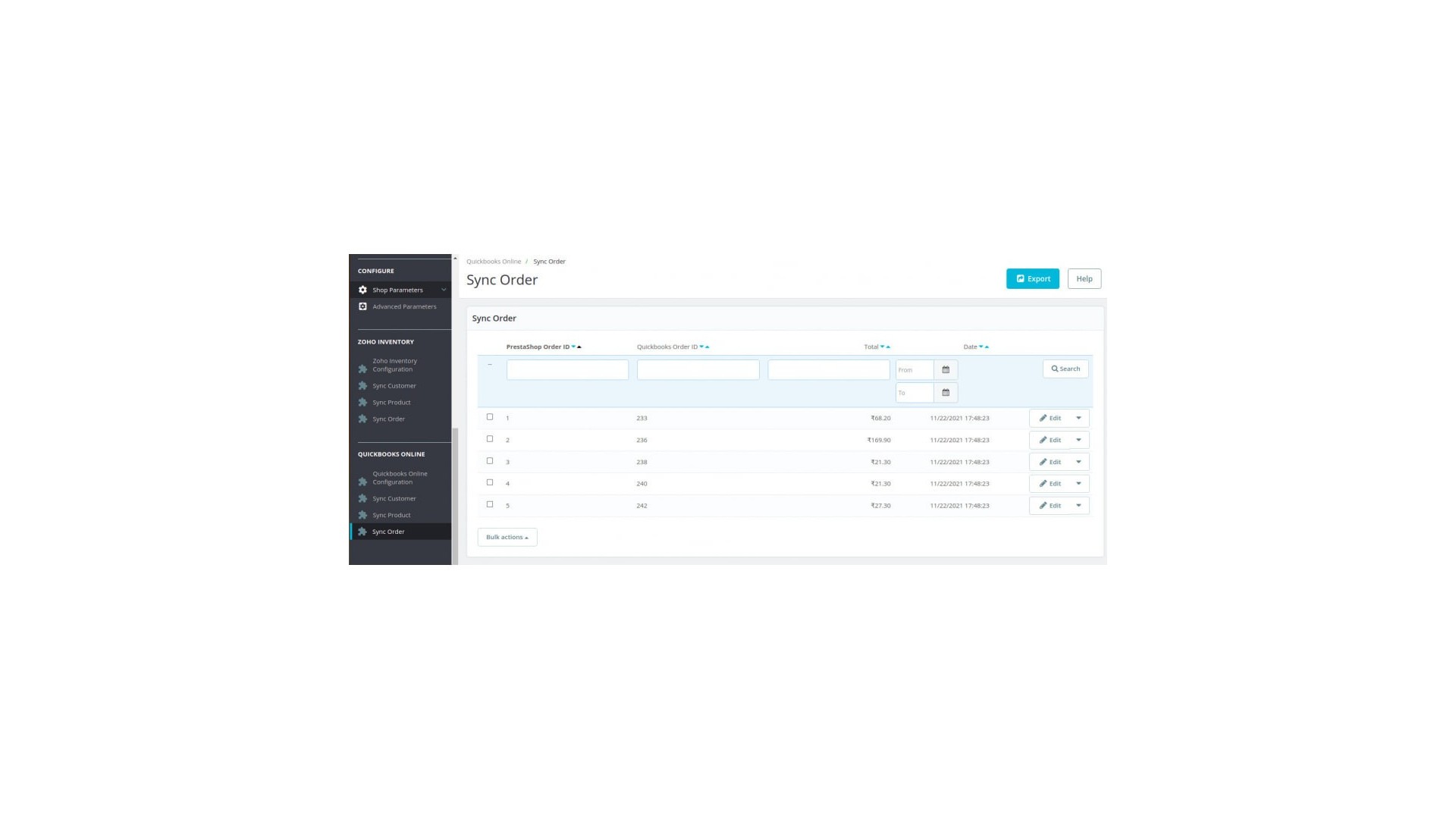 Synchronizace dat s QuickBooks Online Connector pro lepší řízení skladu