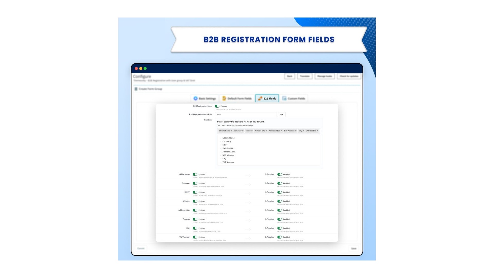 Funkce B2B Registrace s Automatickým Přiřazením Skupin