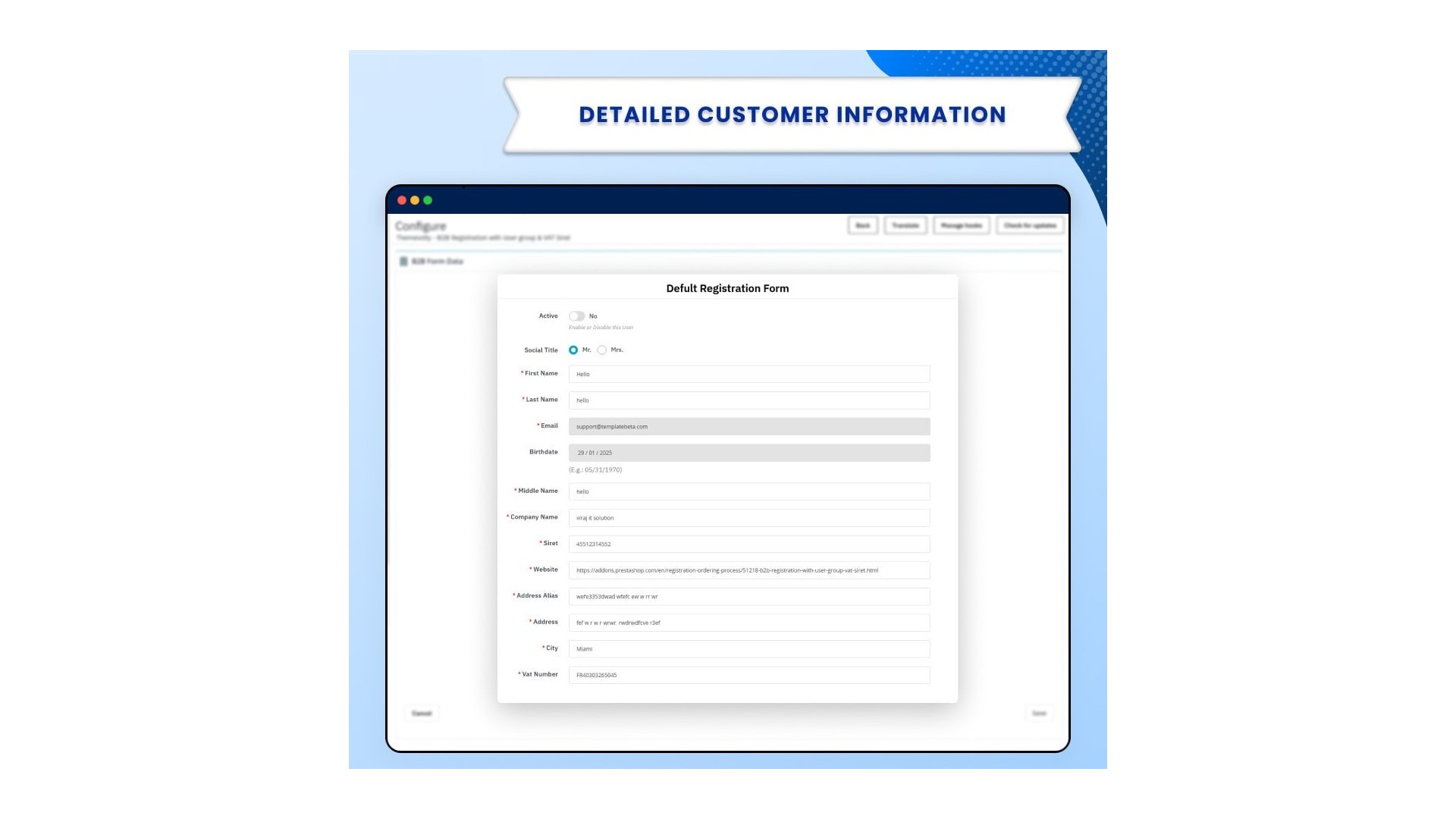 Funkce B2B Registrace s Automatickým Přiřazením Skupin