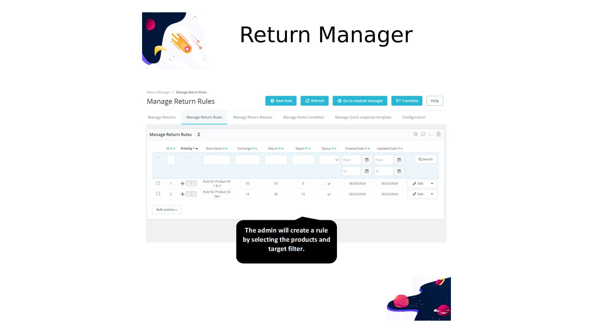 Jednoduchý manažer vrácení produktů s RMA funkcí