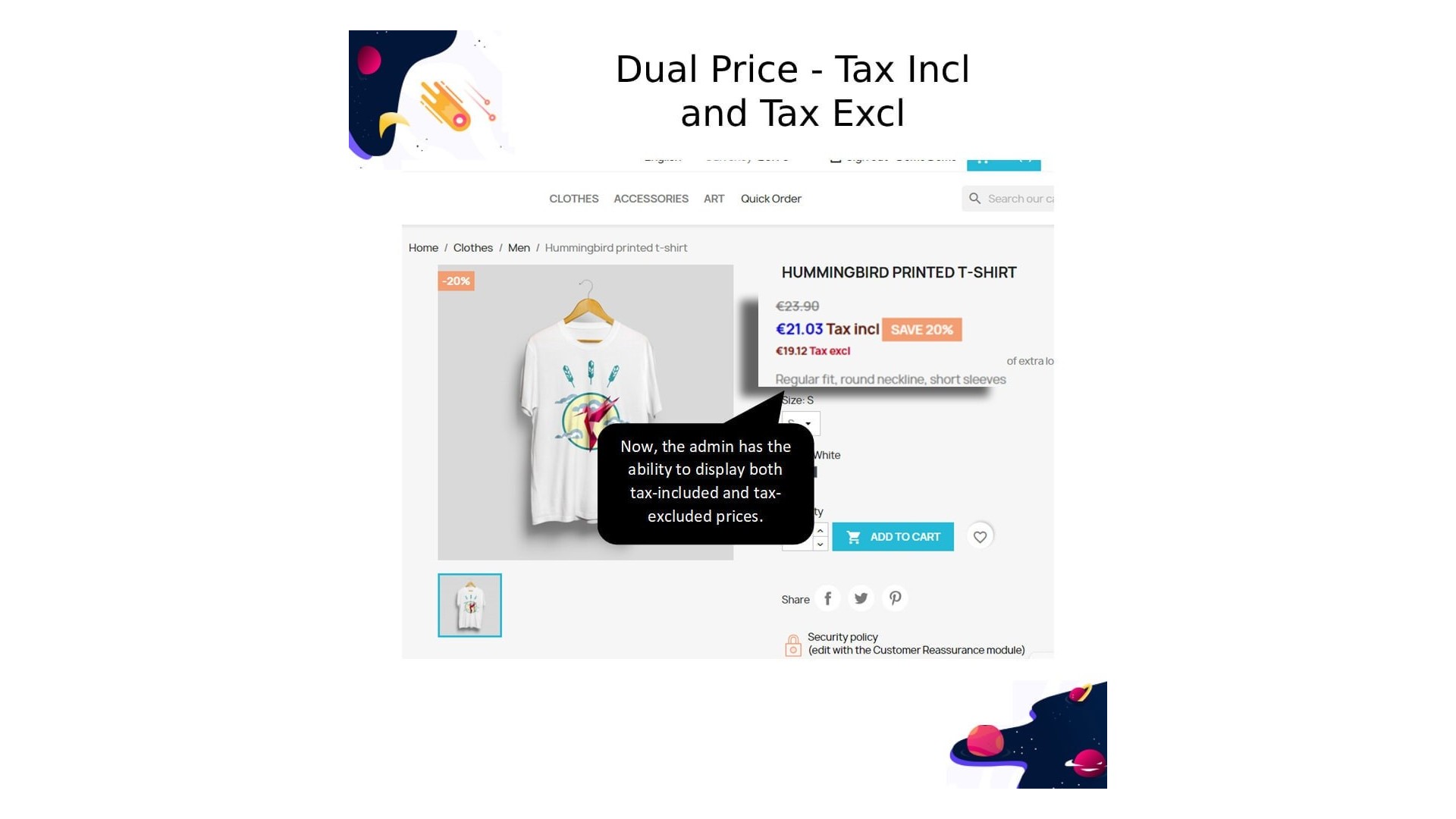 Funkce dvojího zobrazení cen s daní a bez daně 2