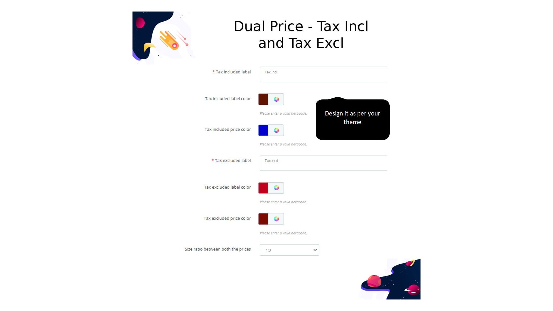 Funkce dvojího zobrazení cen s daní a bez daně