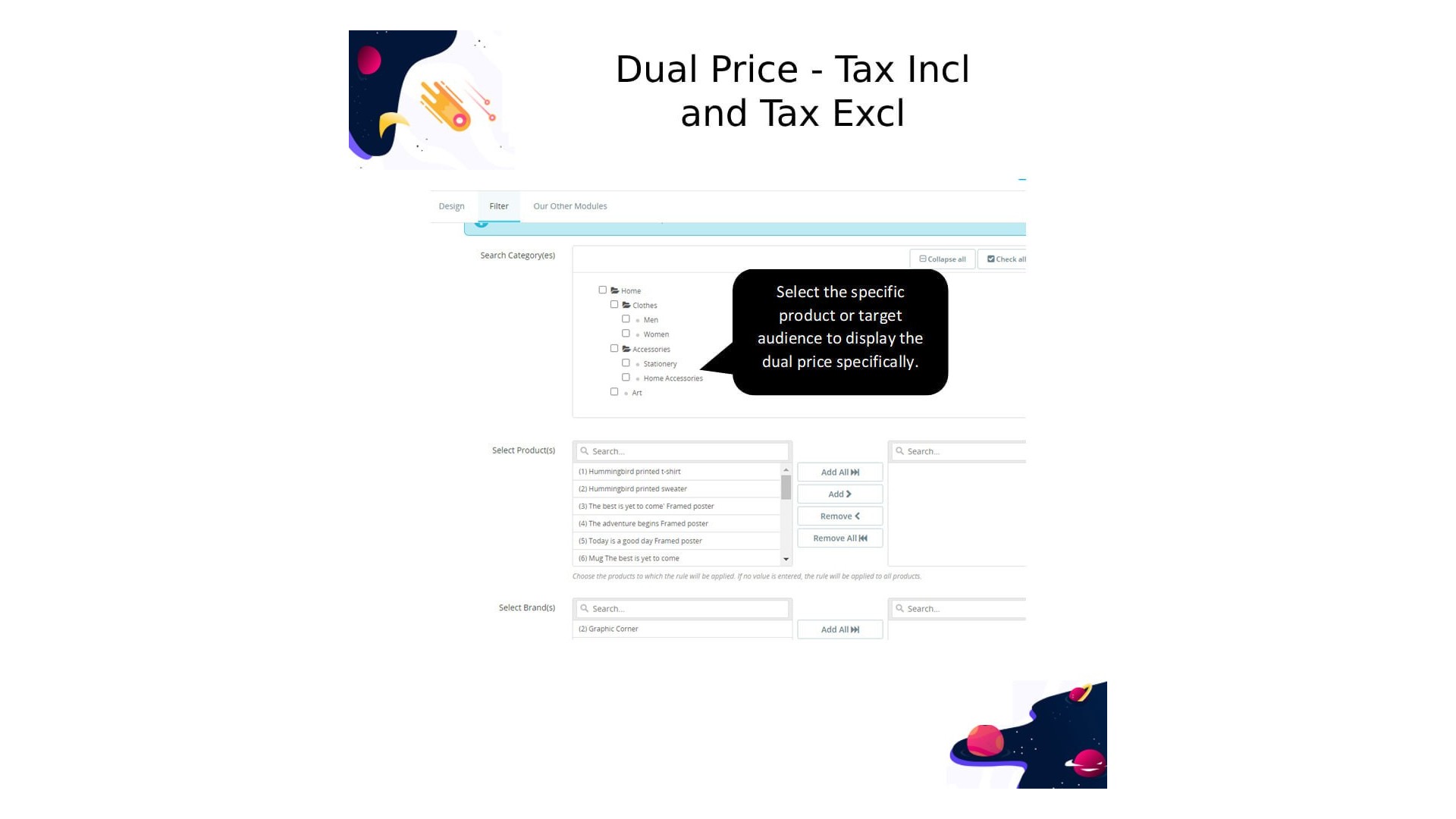 Funkce dvojího zobrazení cen s daní a bez daně