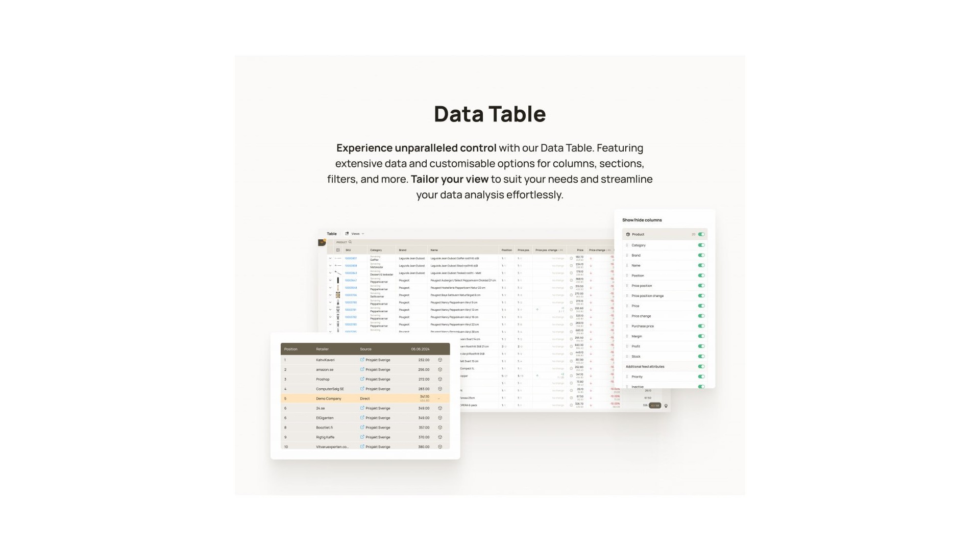 Inteligentní vyhledávání pro snadné nalezení produktů