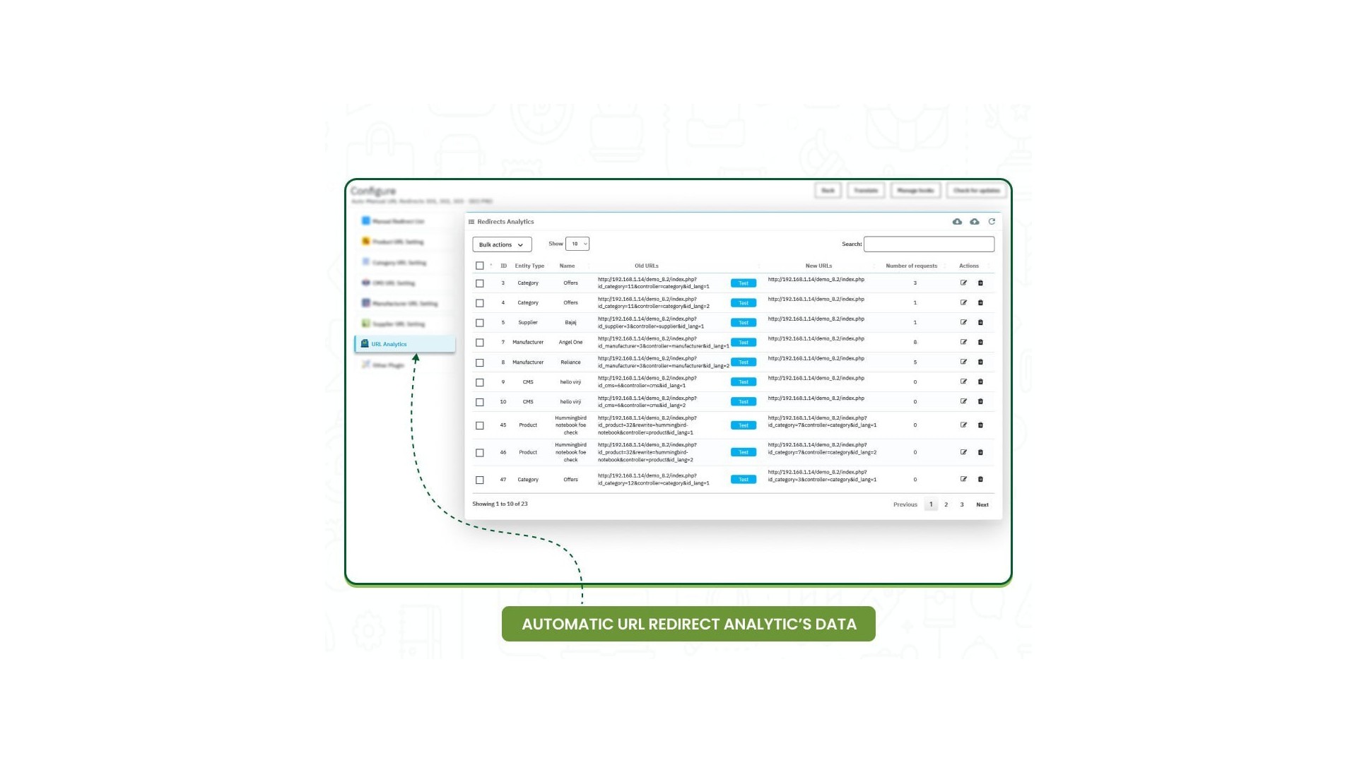 Funkce pro automatické a manuální přesměrování URL 301, 302, 303