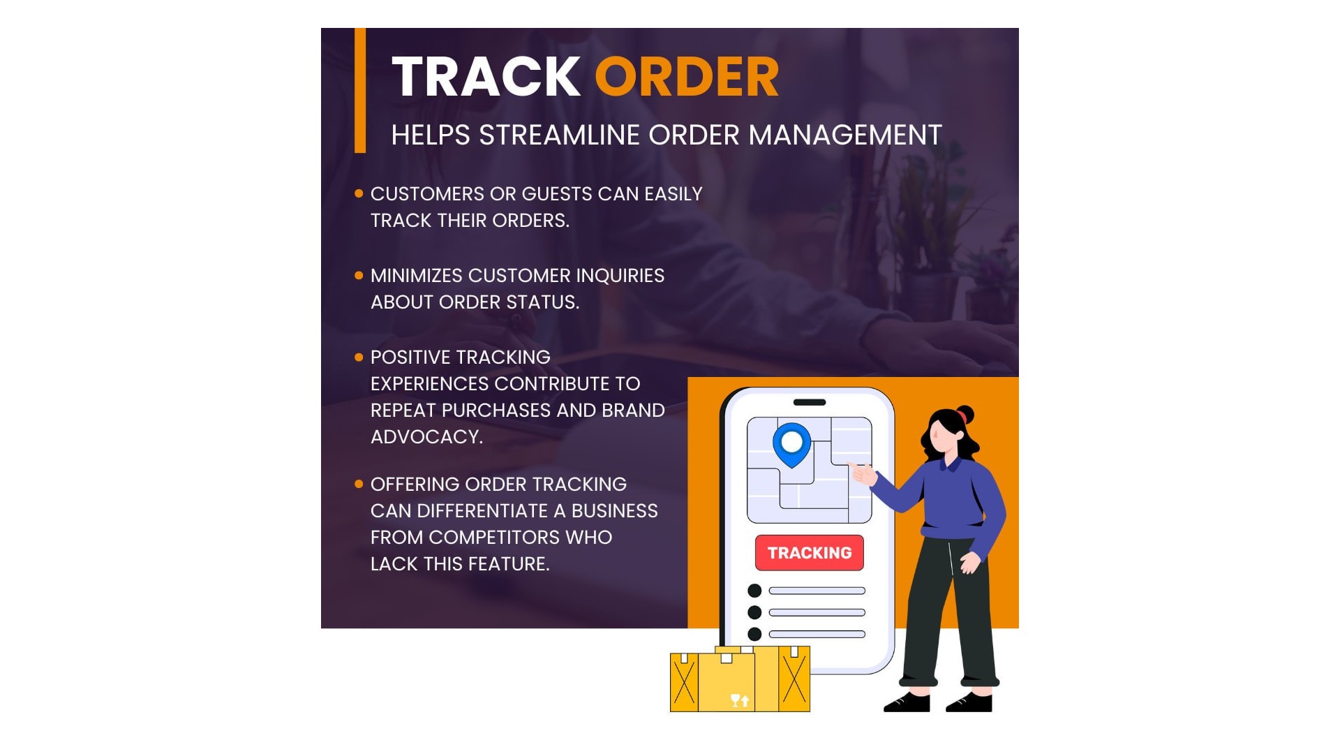 Snadné sledování objednávek pro vaše zákazníky